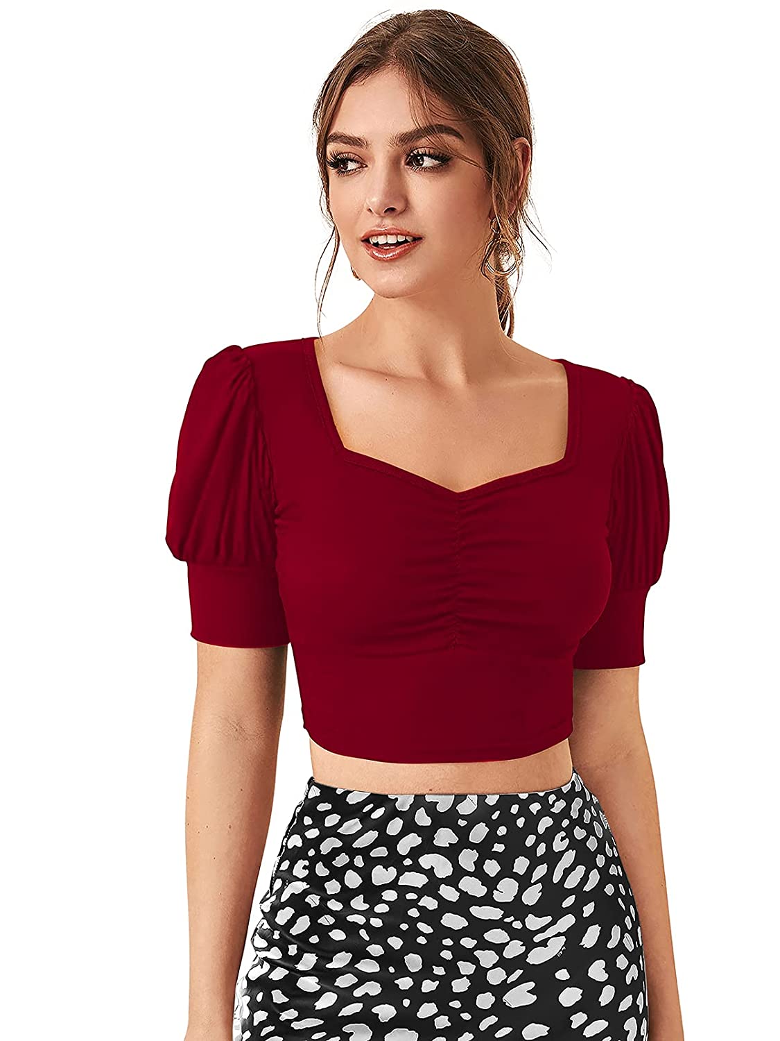 CLAIRE RUCHED CROP TOP