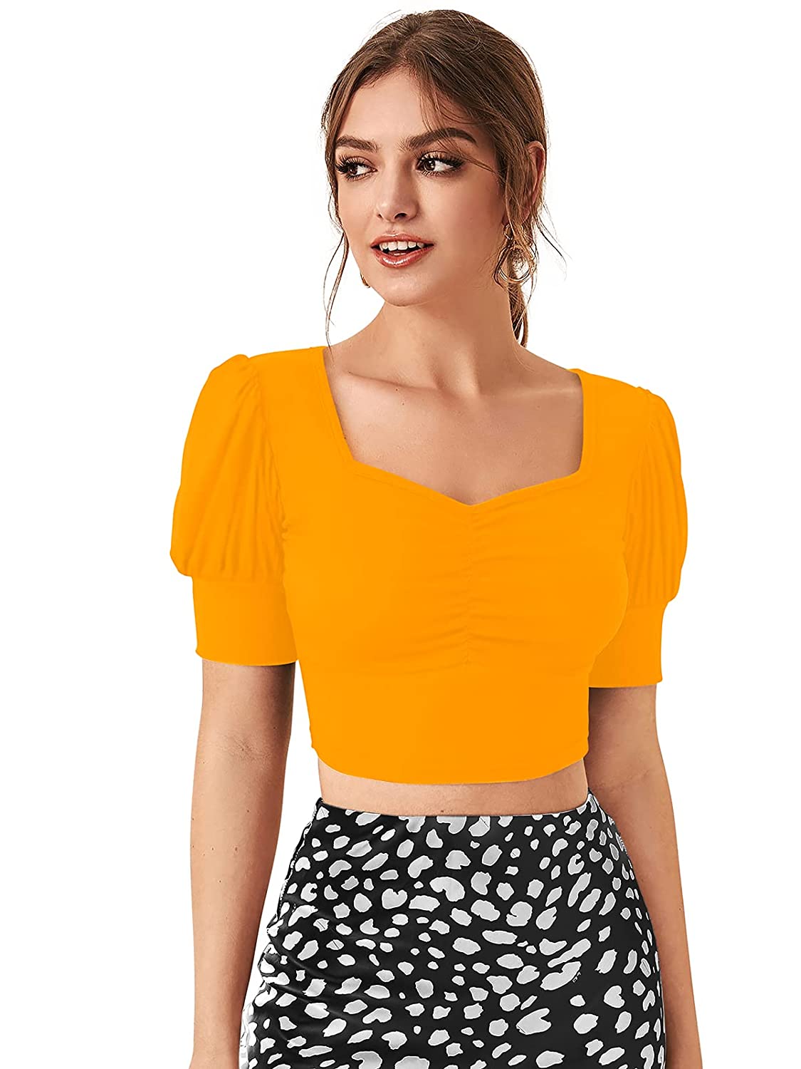 CLAIRE RUCHED CROP TOP