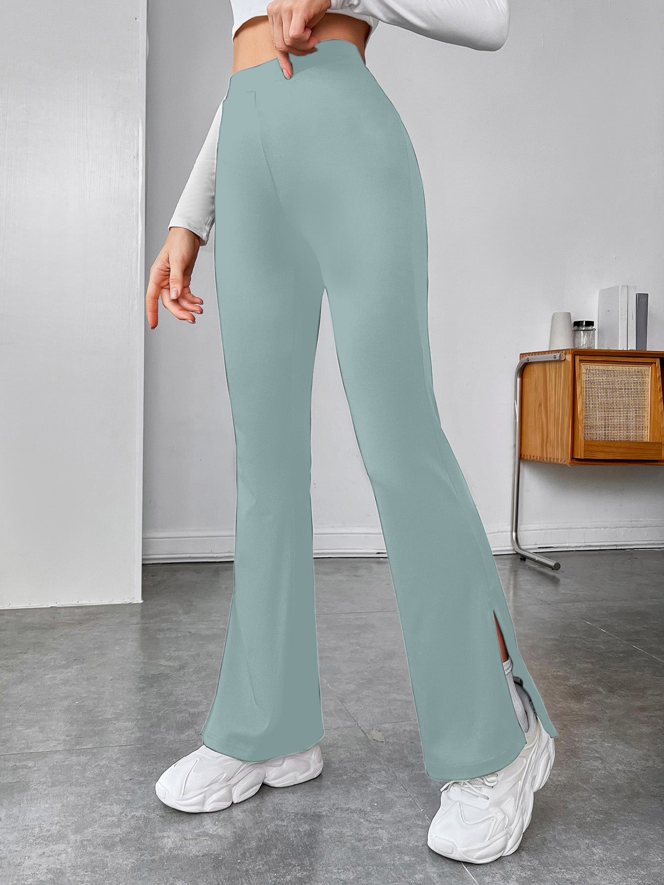 Motion High Waist Flared Pants - Shadow – Caroline O'Mahony